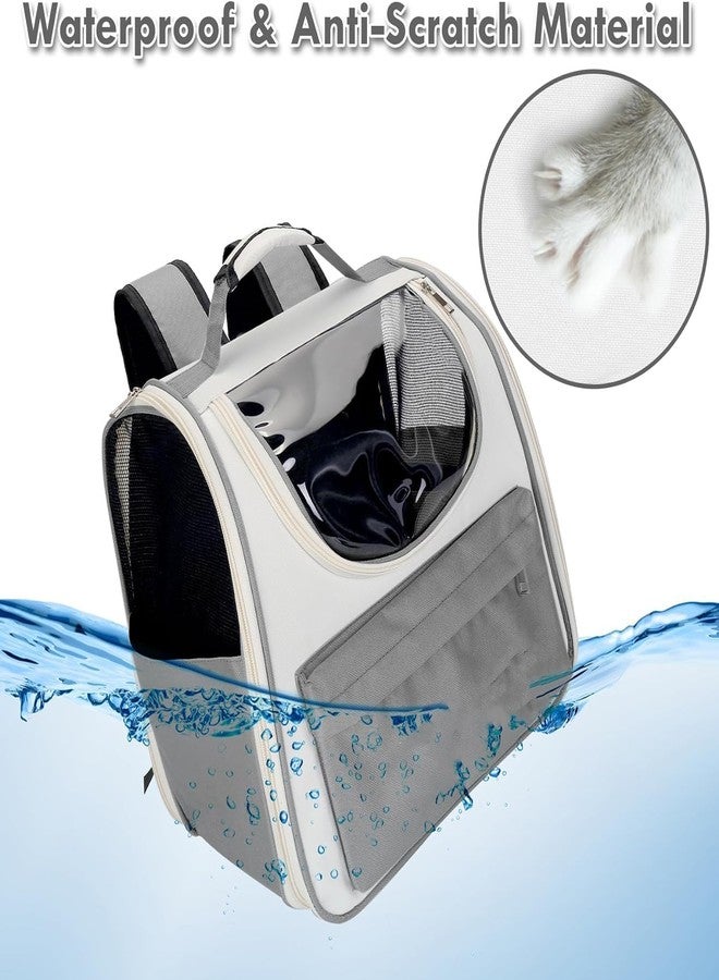 KittuPet New Cat Bag Portable Crossbody Portable Pet Bag Transparent Three Sided Breathable Foldable Pet Products Transparent Foldable Pet Dog Cat Carrier Cage Collapsible Travel Kennel Grey Color - Image 5